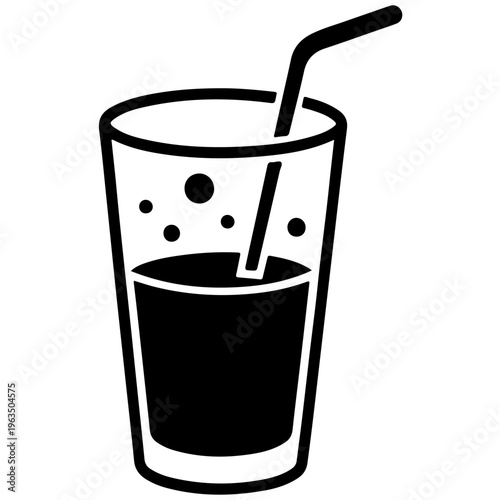 A refreshing iced beverage served in a tall glass with a straw and ice cubes