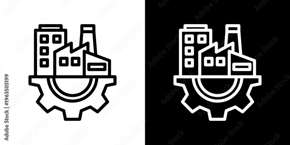 Fototapeta premium Infrastructure Icon Set Vector Collection Isolated In Black And White