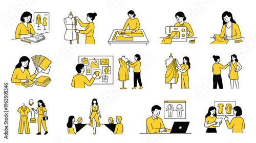 Colorful vector illustration showcasing a group of diverse individuals practicing yoga, meditation, and relaxation techniques in modern and natural settings. Ideal for wellness, mental health, fitness