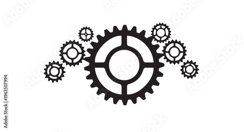 Interconnected gear system illustration