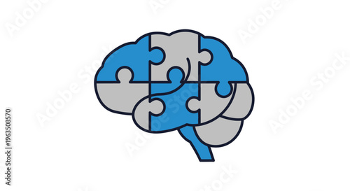 Brain puzzle pieces coming together.