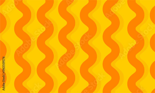 Energetic yellow and orange vertical wavy stripes, providing a bright and warm summer-themed atmosphere.