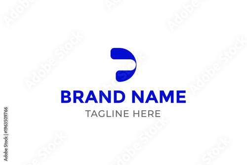 Abstract Letter D Logo, Modern Minimal D Monogram, Corporate Brand Identity for Software, Fintech and Business, Clean Geometric Initial Logo Design, Professional Technology Logo Template