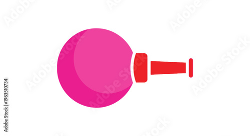 Pink Bulb Syringe for Nasal or Ear Hygiene and Medical Procedures in Healthcare Settings with Emphasis on Cleanliness and Safety