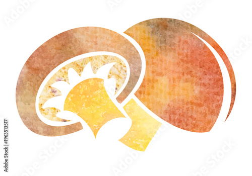 Mushrooms. Colorful vector isolated decoration element. 