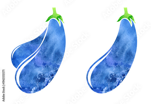Eggplant. Colorful vector isolated decoration element. 