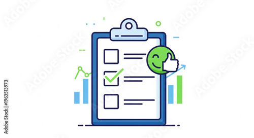 Checklist with Positive Feedback - A Symbol of Success and Approval.