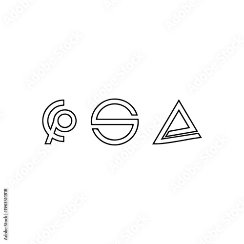Minimal Outline Style Compliance Marks and Geometric Safety Symbols