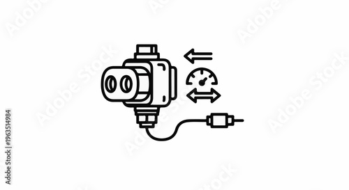 Industrial sensor unit with dual inputs, gauge, and connector