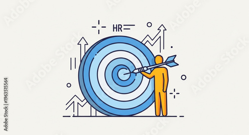 HR Target Achievement - A Visual Representation of Human Resources Success.