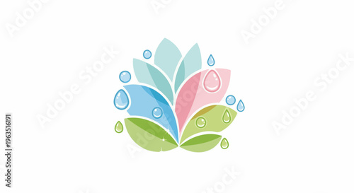 Gentle petals adorned with glistening water droplets, soft colors