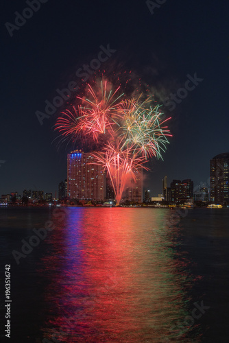 fireworks over the river