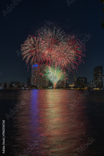 fireworks over the river