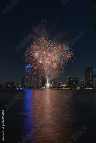 fireworks over the river