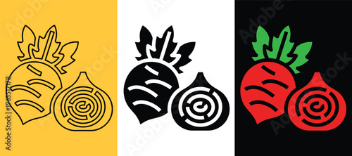 Tri colored pomegranate and pineapple graphic