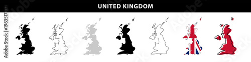 Map of the United Kingdom of Great Britain and Northern Ireland