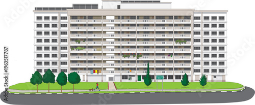 Singapore's HDB flats are iconic high-rise public housing, providing affordable homes with modern amenities. 