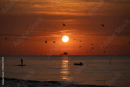 sunset on the beach