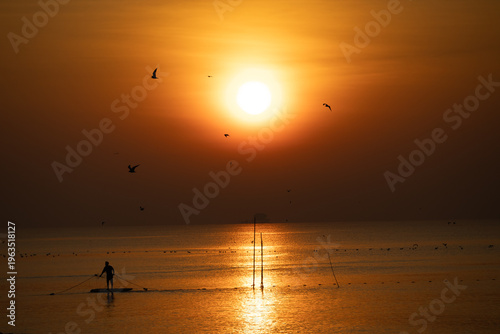 sunset on the beach