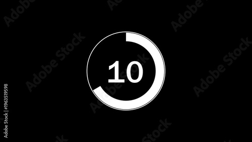 15 second countdown timer animation from 15 seconds to 0 seconds on a background.