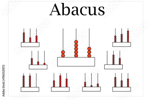 Abacus game to count numbers. kids kindergarten abacus learning Workbook for kids.