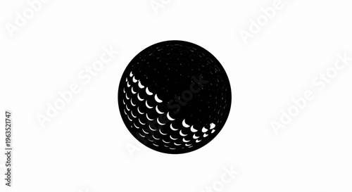 A graphic representation of a golf ball's dimples on a white background