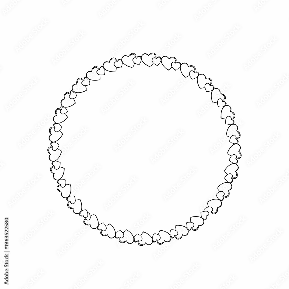 Obraz premium round frame isolated on white background