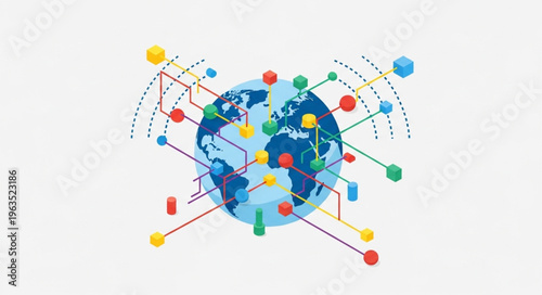 Global Network Connection - A World of Interconnected Data and Communication.
