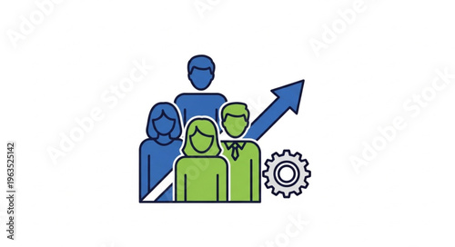 Teamwork and Growth - A Visual Representation of Collaboration and Progress.