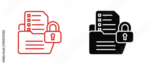 Document control multiple style icon collection, solid and outline icons, vector simple elements, document approval, workflow management, version tracking, business operations and productivity concept