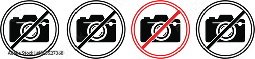 No photography signs with one highlighted