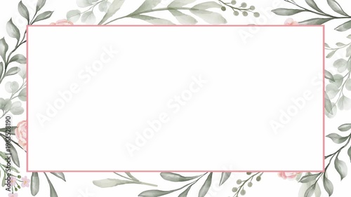 Elegant Autumn Flower Corner Frame Composition for Wedding and Valentine