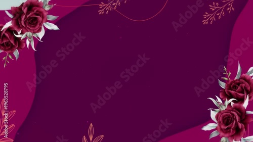 Elegant Autumn Flower Corner Frame Composition for Wedding and Valentine