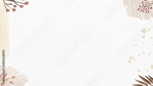 Elegant Autumn Flower Corner Frame Composition for Wedding and Valentine