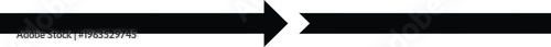 Arrow direction icon silhouette vector showing right pointing navigation symbol for movement flow progress indicator design isolated on white background