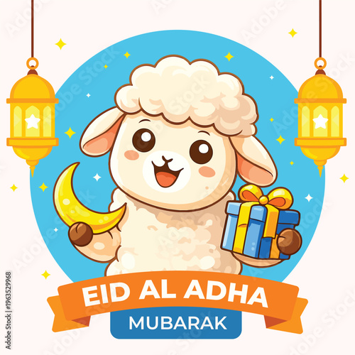 Eid al-adha mubarak social media post template