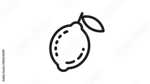 Lemon Icon For Food And Drink Concepts