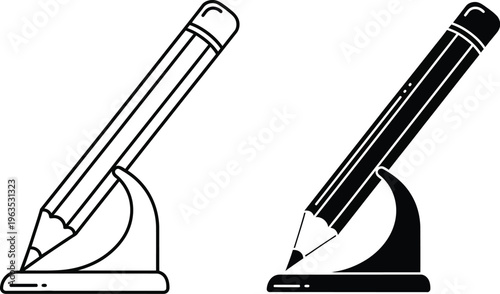 Pencil holders with pencils