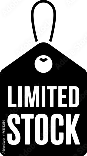 Limited Stock Label Tag Sale Promotion Icon Design