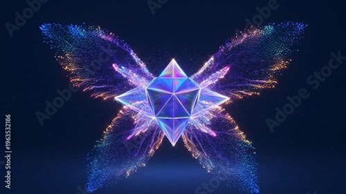 Vibrant Swirling Geometric Shapes Dance.