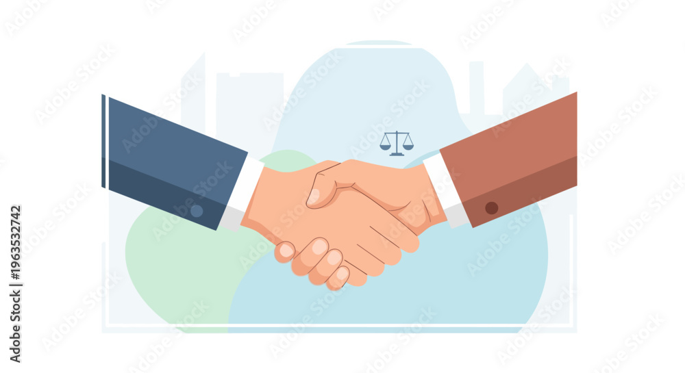 Obraz premium Handshake Between Two Business Professionals.