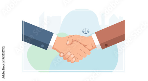 Handshake Between Two Business Professionals.