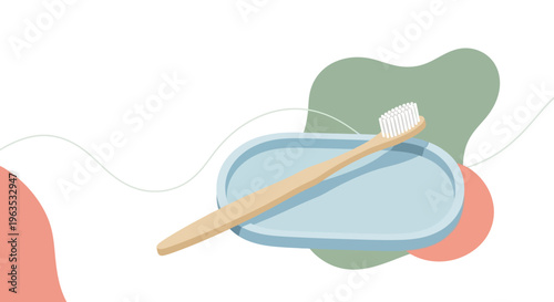 Paint Brush on Paint Tray with Palette.