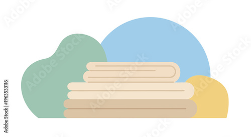 Stack of Books Graphic Illustration.