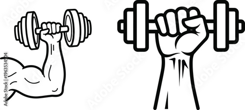 Bicep curls with dumbbells exercise illustration