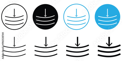 Set of soft elastic styled icons eps 10.