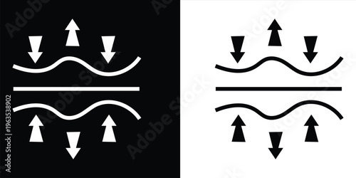 Compress icon outline and linear vector. outline icon and illustration eps 10.