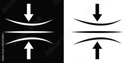 Compress icon outline and linear vector. outline icon and illustration eps 10.