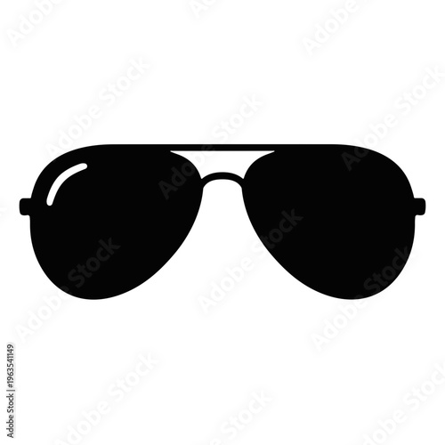 sunglasses isolated on silhouette illustration vector 