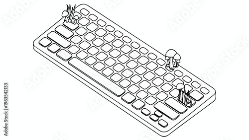 keyboard isolated on white background